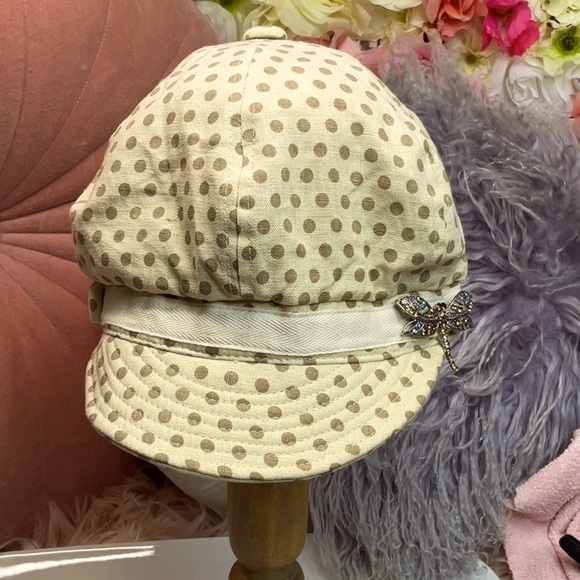 Polka dot newsboy cap - Picture 3 of 9